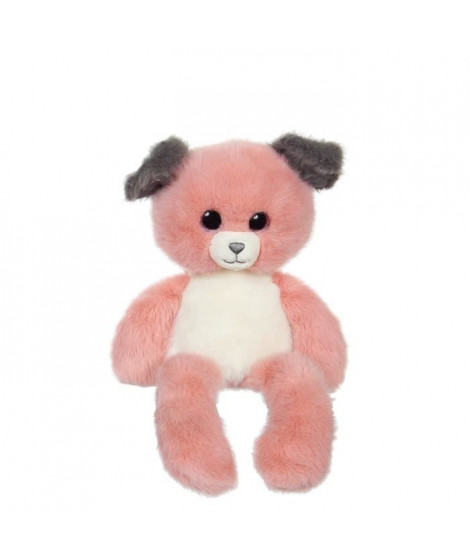 Peluche Chien Leggies - GIPSY TOYS - Rose et Gris, 48 cm
