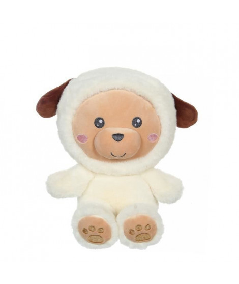 Peluche Chien Hoody Pets - GIPSY TOYS - Creme, 24 cm