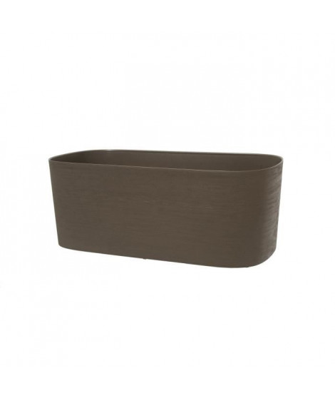 Jardiniere XL a réserve d'eau - GARDEN ID Respect - Taupe 80 x 38 cm - 100% déchets ménagers - 100% recyclable - Surface stru…