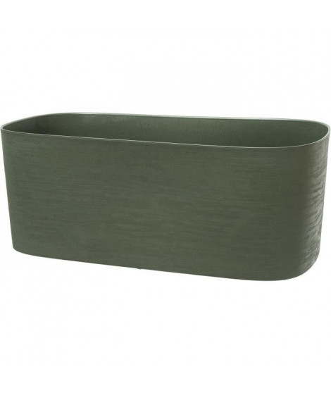 Jardiniere XL a réserve d'eau - GARDEN ID Respect - Vert de gris 80 x 38 cm - 100% déchets ménagers - 100% recyclable