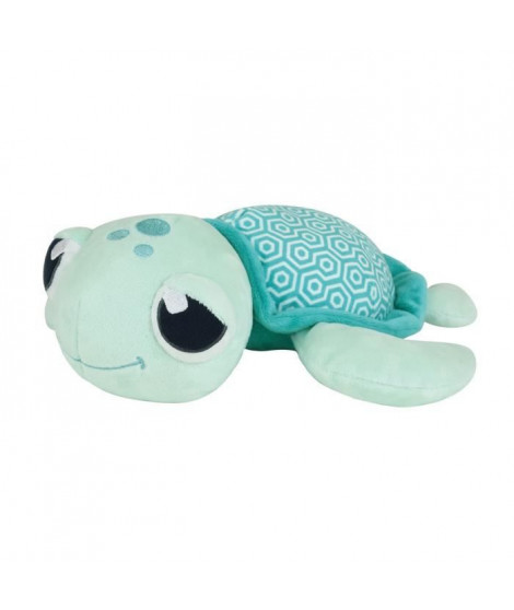 Ma Petite Carapace Peluche Tortue Lumineuse Naturelle +/- 25 cm - JEMINI - Chargeable a la lumiere, fonctionne sans pile.