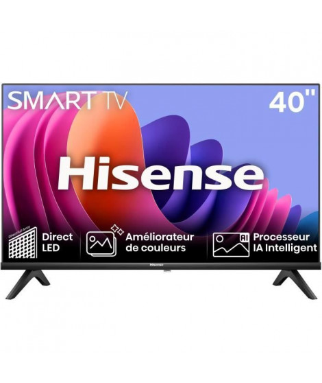 TV LED - HISENSE - 40A4N - 40 (100 cm) - Bords ultra fins - Full HD (1920x1080) - Smart TV - 2xHDMI