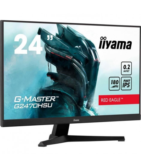 Ecran PC - IIYAMA - G2470HSU-B6 - 24 IPS FHD 1920 x 1080 - 0,2ms - 180Hz - HDMI DP - Noir