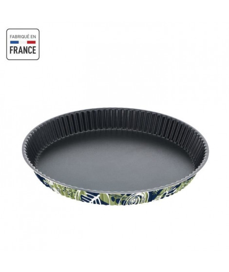 TEFAL Jungle Moule a tarte 30 cm, Antiadhésif, Démoulage parfait, Diffusion homogene de la chaleur, Fabriqué en France J5748402