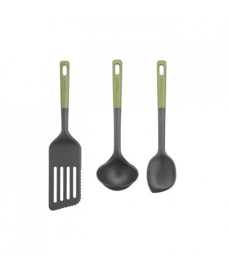 TEFAL Essential 2-en-1 Spatule + Cuillere-maryse + Louche graduée, Thermorésistant, Sans BPA, Compatible lave-vaisselle K279S304