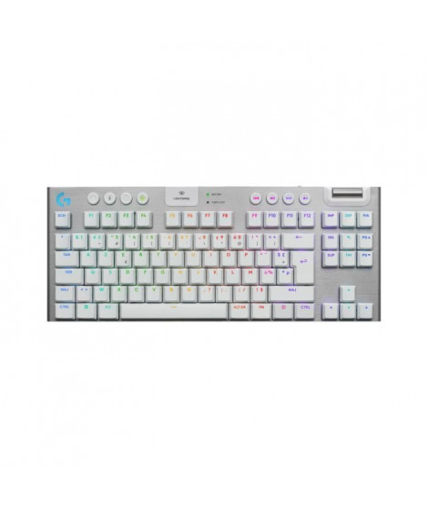 Clavier gamer - sans fil - Logitech G - G915 TKL X - Switch tactile  - AZERTY - Blanc