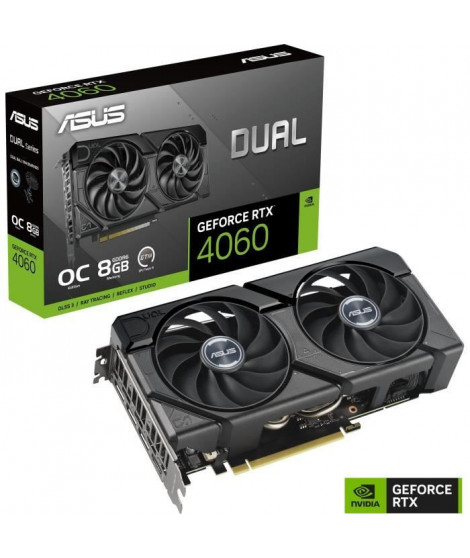 Carte Graphique - ASUS - Dual -RTX4060-O8G-EVO NVIDIA GeForce RTX 4060 8 Go GDDR6