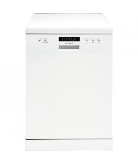 Lave-vaisselle pose libre BRANDT LVC337W - 13 couverts - L60cm - 47dB - Blanc