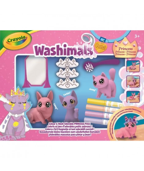 Coloriage - CRAYOLA - Washimals Pastel Princess Pets - Animaux pastels a personnaliser! Des 3 ans
