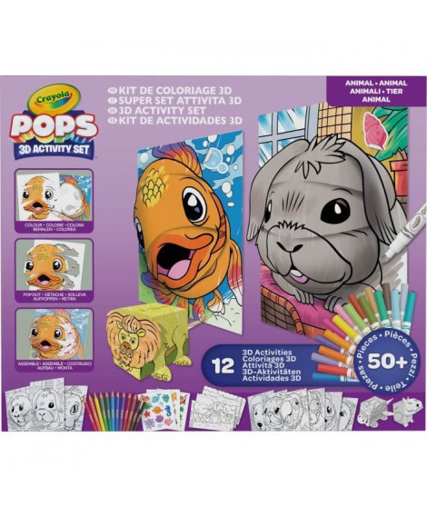 Créatif - CRAYOLA - POPS 3D Color Pops Gift Set - Plus de 12 activités en 3D! Des 6 ans