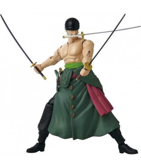 Figurine Anime Heroes - BANDAI - One Piece Zoro Style 3 épées 17 cm - 16 points d'articulation
