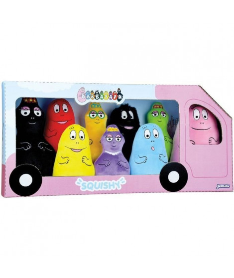 Coffret 9 Peluches Barbapapa +/- 15 cm - JEMINI - Inclut Barbapapa, Barbamama et leurs sept enfants.