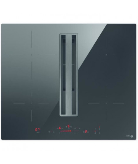 Plaque a induction aspirante - TURBOAIR - Impulso - BL/A/60 - 4 feux - 60,2 x 51,7 cm - Noir