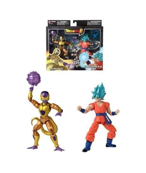 Figurine Dragon Ball Super Dragon Stars 17 cm - Golden Freezer vs Super Saiyan Blue Goku - BANDAI