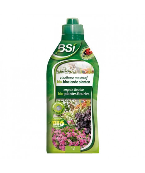 Engrais organique liquide pour plantes fleuries - BSI - Stimule la floraison - Avec Oligo-éléments 1L - UAB