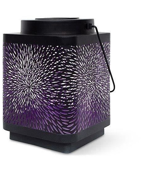 Lanterne solaire - GARDEN ID Attract - Mauve 11 x 11 h15 cm - 6 a 8h autonomie - Mobile - Bouton on/off.