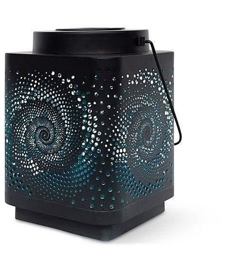 Lanterne solaire - GARDEN ID Attract - Bleu 11 x 11 h15 cm - 6 a 8h autonomie - Mobile - Bouton on/off.