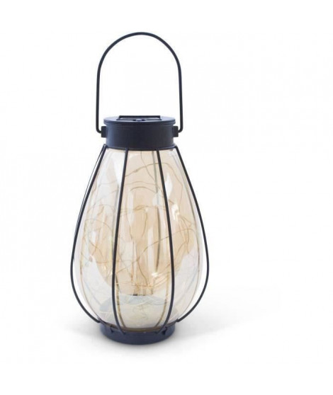 Lanterne solaire - GARDEN ID Java - Ø14 H23 cm - Éclairage 6-8h - Pile AAA rechargeable.