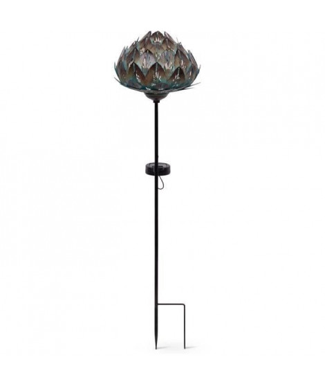 Borne Solaire - GARDEN ID Chou - 14 x 45 cm - Autonomie 6-8h - Bouton on/off - Pile AAA rechargeable.