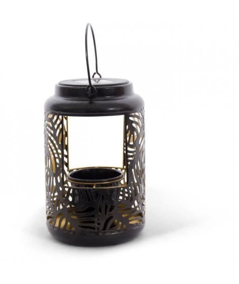 Lanterne Solaire - GARDEN ID Lampe pour Fleur - 12 x 19 cm Pot 6.5 x 6 cm - Éclairage 8h - Pile AAA - Design ajouré.