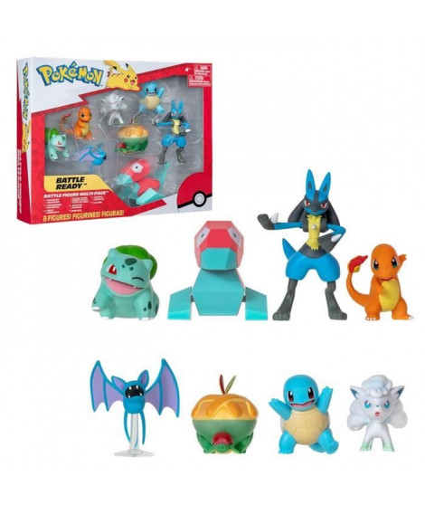 Pack 8 Figurines Pokémon - BANDAI - JW3063 - Multicolore - Battle Pokémon