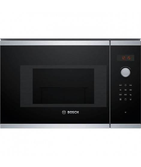 Micro-ondes + grill encastrable - BOSCH - SER4 BEL523MS0 - Inox - 20 l - 800 W - 8 programmes auto - 38,2 x 59,4 x 31, 7 cm
