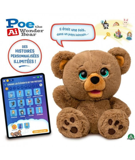 Peluche interactive - GIOCHI PREZIOSI - Ours créateur d'histoires Poe - a partir de 4 ans - LAY00