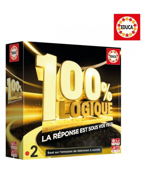 Jeu de société - EDUCA - 100% Logique : La Réponse est sous vos yeux - Adapté de l'émission TV des 8 ans