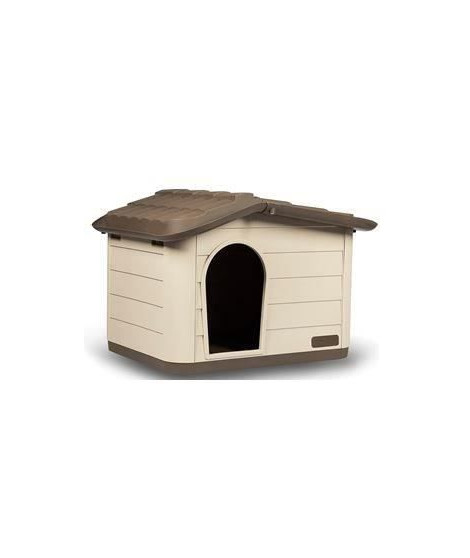 KERBL Maison extérieure pour chats - 60 x 51 x 41 cm -Mocca et marron- Plastique