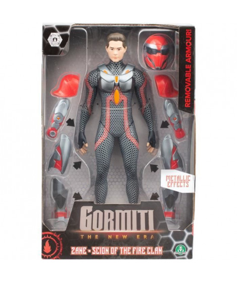Figurine articulée - GORMITI - Scion avec armure Modele Feu - 27 cm - a partir de 4 ans - GRV034