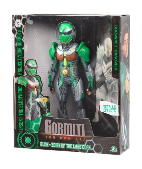 Figurine articulée - GORMITI - Scion avec projecteur Terre - Glen - 27 cm - a partir de 4 ans - GRV054