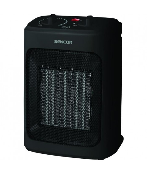 Radiateur en céramique - SENCOR - SFH 7601BK - Jusqu'a 2000 W - 3 niveaux de chauffage - 10 / 15 m² - 60 dB - Noir
