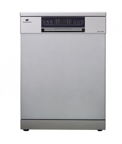 Lave-vaisselle pose libre CONTINENTAL EDISON  CELV1544IXP - 15 couverts - 42dB-Silver