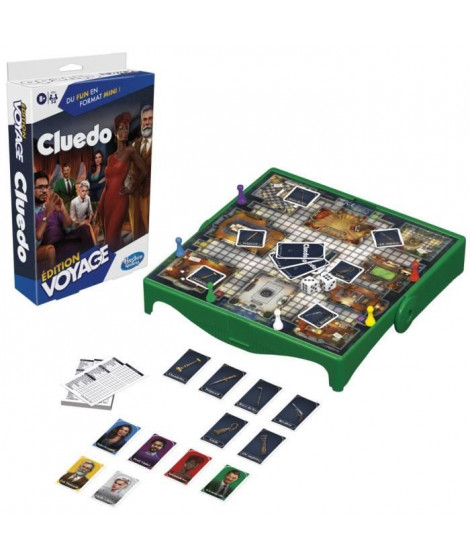 Cluedo Voyage, jeu de société de voyage pour 3 a 6 joueurs, jeu de voyage, Des 8 ans, Hasbro Gaming