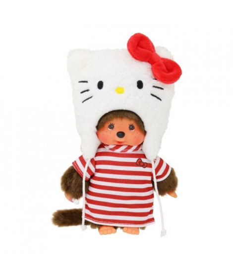Peluche Monchhichi Hello Kitty - BANDAI - Douce peluche