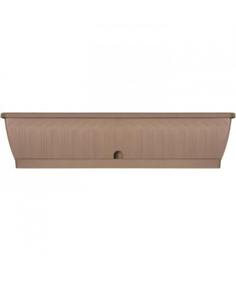 Jardiniere - GARDEN ID Terraflor - Taupe 80 cm - Solidité - Réserve d'eau - Recyclé & 100% recyclable - Volume pour plantes.