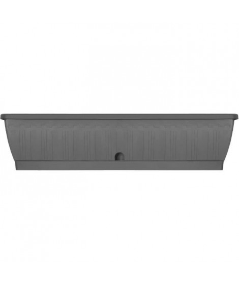 Jardiniere - GARDEN ID Terraflor - Anthracite 80 cm - Solidité - Réserve d'eau - Recyclé & 100% recyclable - Volume pour plan…