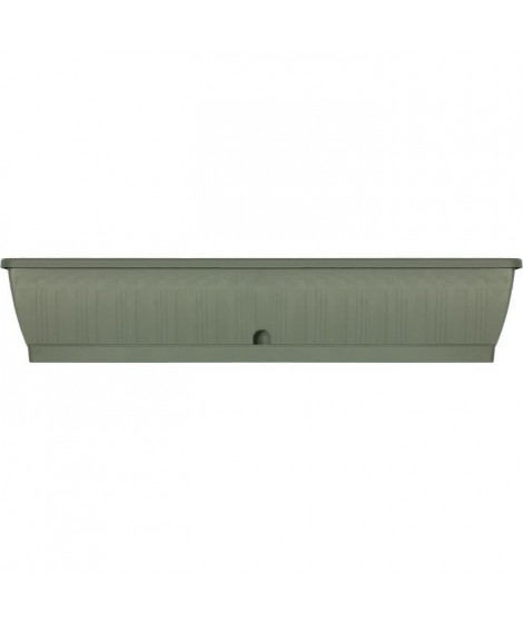 Jardiniere - GARDEN ID TERRAFLOR - Vert de gris 100 cm - Solidité - Réserve d'eau - Recyclé & 100% recyclable - Volume pour p…