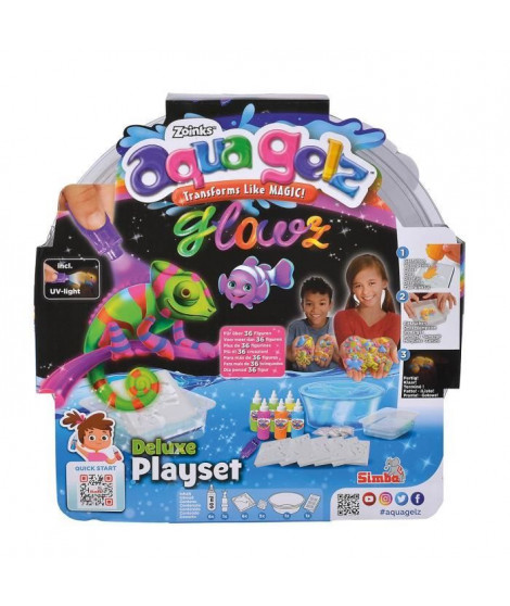 Aqua Gelz - Set créations figurine 3D - Couleurs phosphorescente - A partir de 8 ans