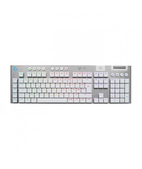 Clavier gamer - sans fil - Logitech G - G915 X - Switch tactile  - AZERTY - Blanc