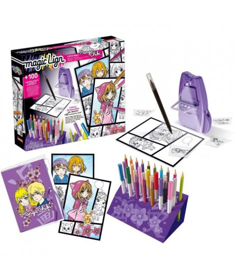 Magic Lign - LANSAY - Coffret Repro Manga Chibi - 100 illustrations - Des 7 ans