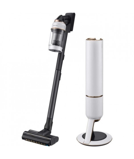 SAMSUNG Bespoke Jet Plus Pet VS20B95823W - Aspirateur Balai + Clean Station 2.0 - 580 W - 210 AW