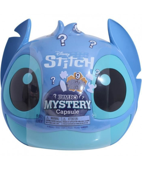 Jouet interactif - LICENCE /STITCH - Tete Surprise Stitch - 23 cm, 10 accessoires cachés, décoration pour chambre