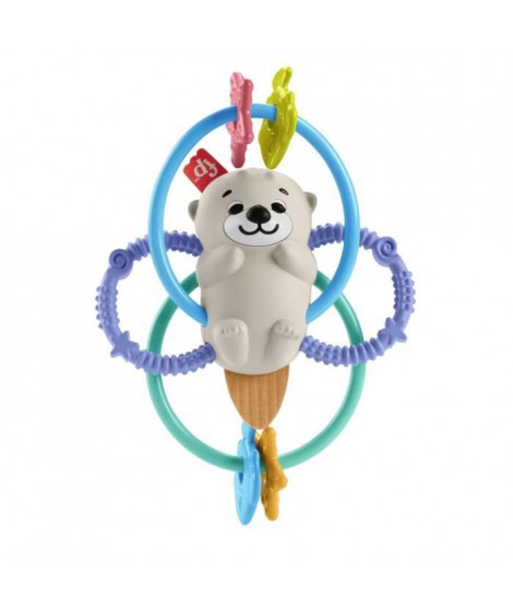Hochet et jouet de dentition sans BPA pour nouveau-nés de Fisher-Price, Loutre a Tordre et Mordiller HJW12