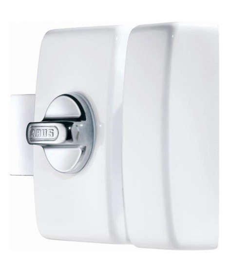 Verrou - ABUS - V83 CB 45 W EK - Coffre blanc, gâche en acier, pene en acier chromé - Double cylindre