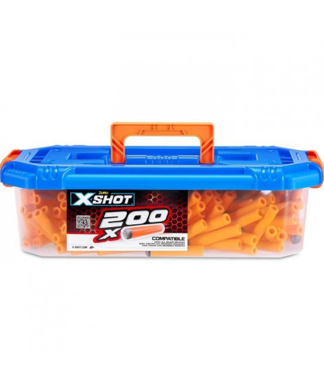 Recharge de Fléchettes - ZURU - Baril 200 Fléchettes XSHOT - 200 fléchettes a poche d'air compatibles avec plusieurs marques