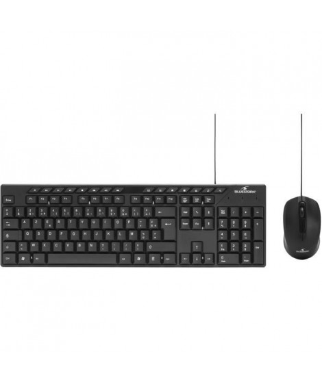 Pack Clavier Souris - BLUESTORK - MEDIA OFFICE - Filaire - Azerty - Compatible Windows - Noir