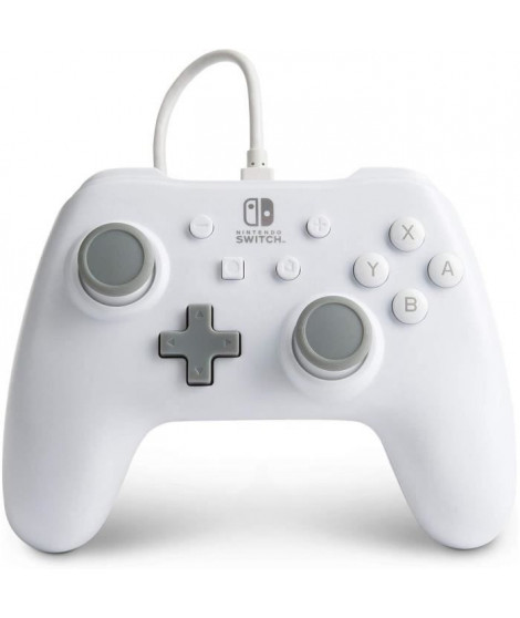 Manette Filaire - POWER A - Nintendo Switch - Blanc