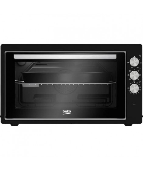Mini-four - BEKO - BMF50B - 50 L - Multifonction - Chaleur brassée - 7 fonctions - 2400 W - Contre-porte plein verre amovible…