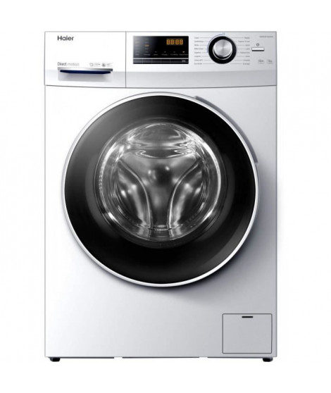 Lave-linge hublot HAIER HW90-B14636N-FR - 9 kg - Moteur Direct Motion - 1400 trs/min - Classe A  - 16 programmes - Blanc